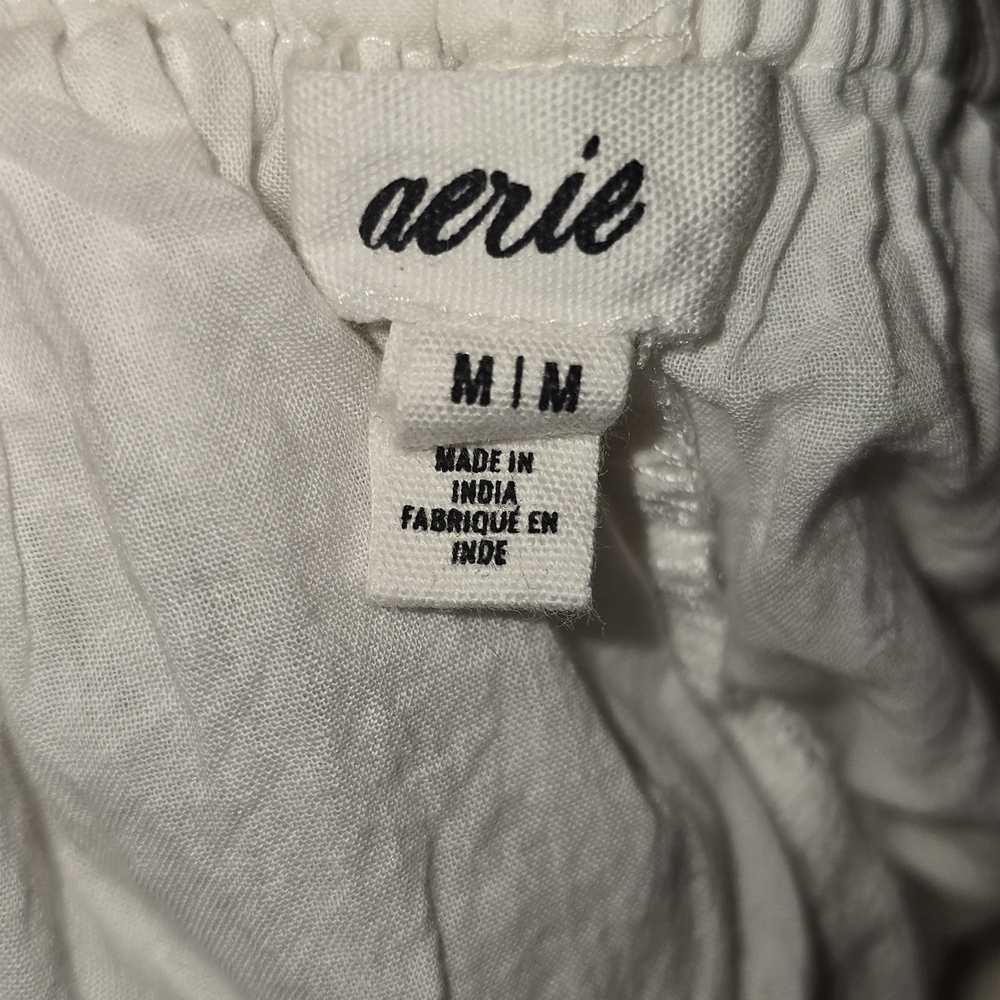 aerie White Cotton Tiered Mini Dress - Picture 7 of 8